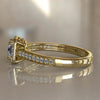 Classic 0.58ct Princess Cut Diamond Halo Gold Engagement Ring - 02US35